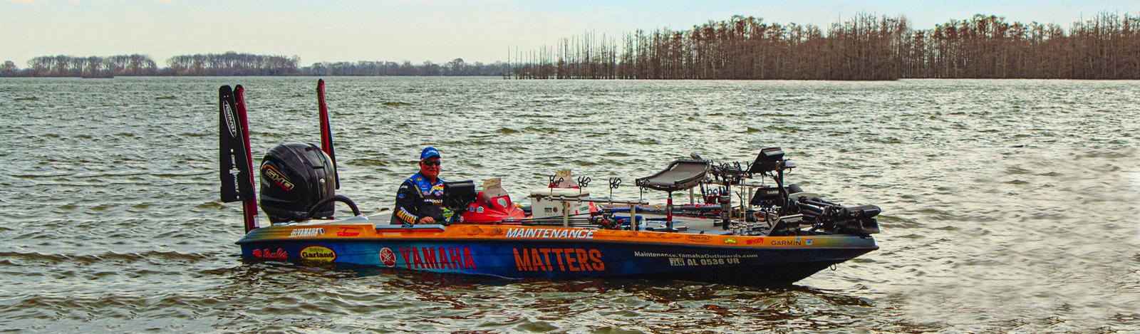 Crappie Dan in his boat on Lake Washington