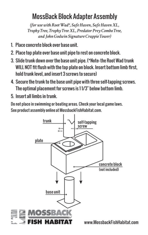 Mossback Concrete Block Adapter