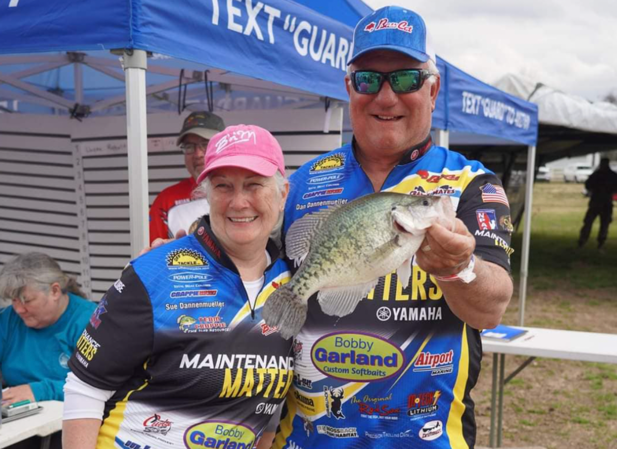 Crappie Mates Pose with crappie caught during the 2022 tournament season