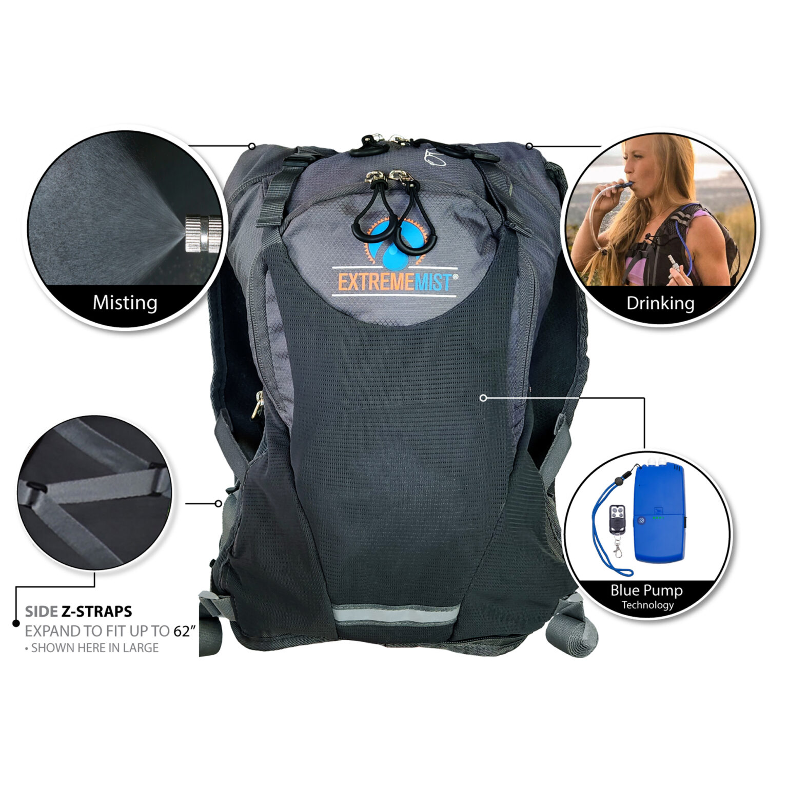 Misting & Drinking Hydration Backpack - DD Outdoor