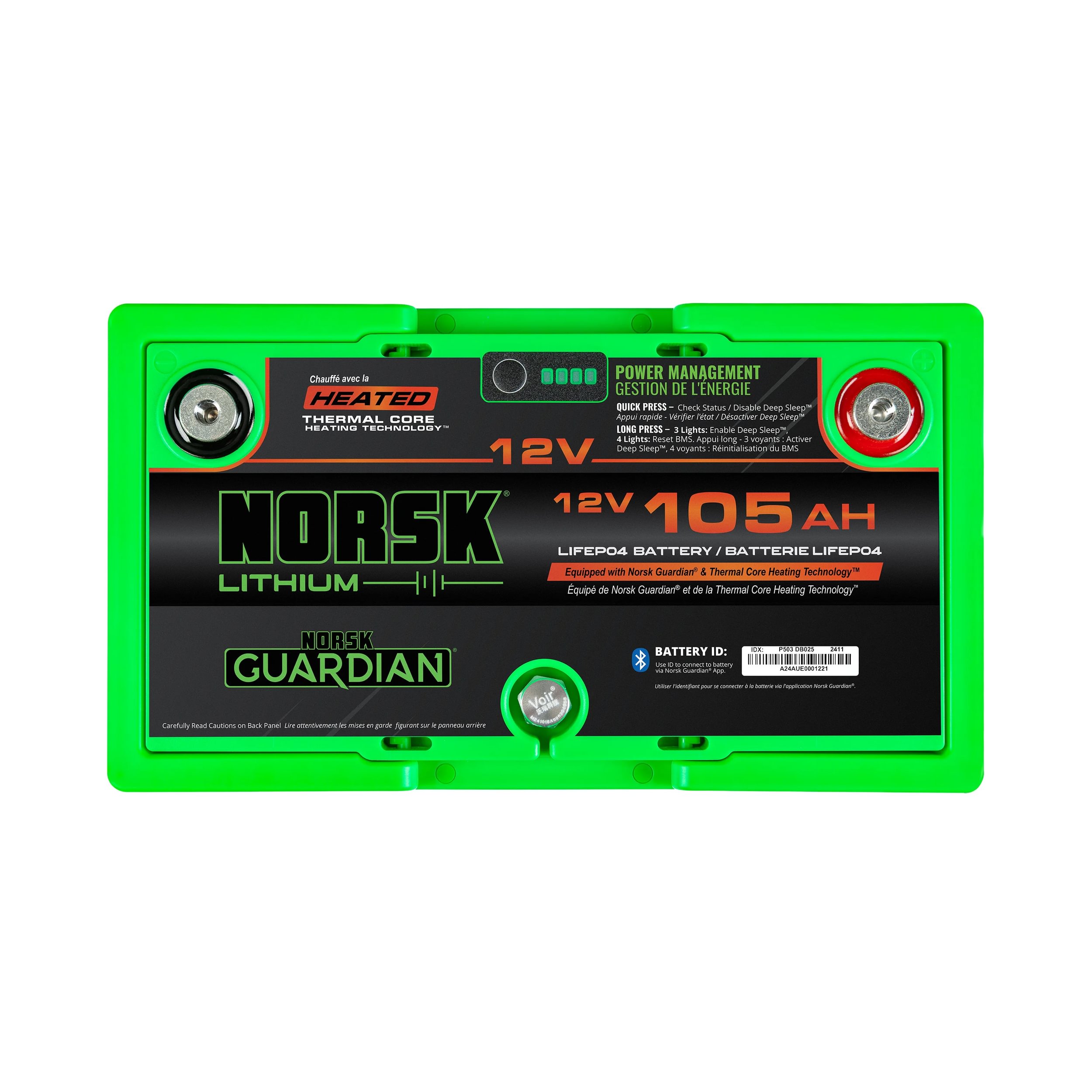 12V 105AH LIFEPO4 HEATED LITHIUM DEEP CYCLE BATTERY - Image 3