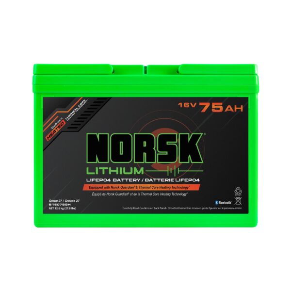 16V 75AH HEATED LIFEPO4 LITHIUM DEEP CYCLE
