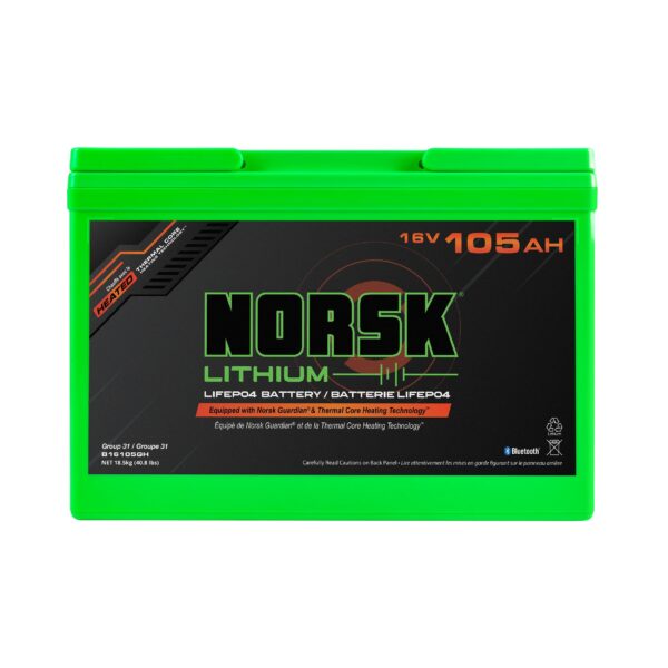 16V 105AH HEATED LIFEPO4 LITHIUM DEEP CYCLE